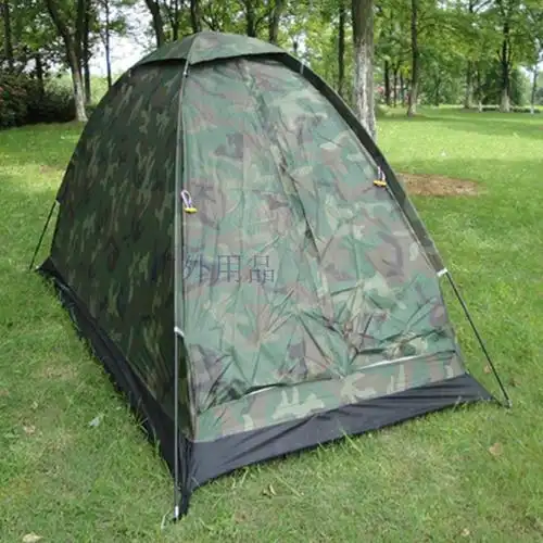 野外钓鱼单人帐篷小超轻便捷户外1人室内迷彩加厚防雨旅行露营用单