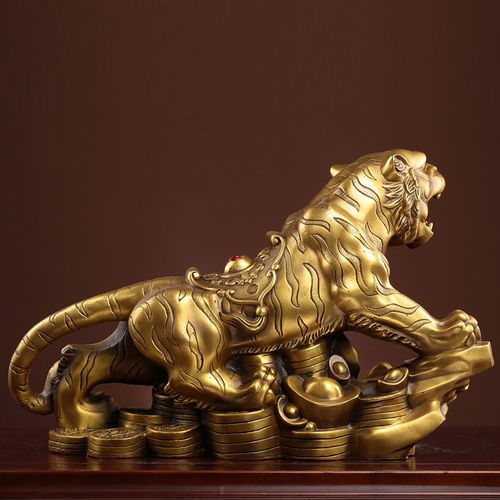 饰礼品全铜虎摆件金钱虎招财老虎生肖虎上山虎办公室家居虎年装