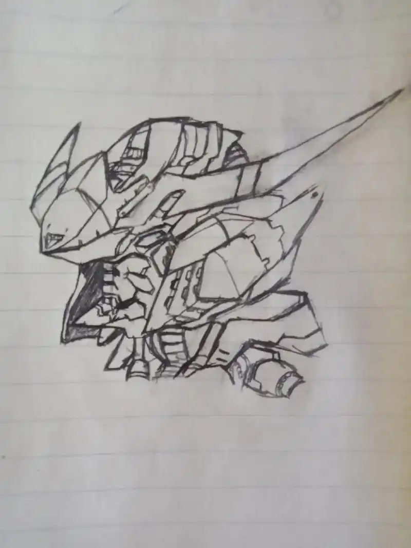 画渣本渣 #铅笔画 #高达巴巴托斯 - 抖音