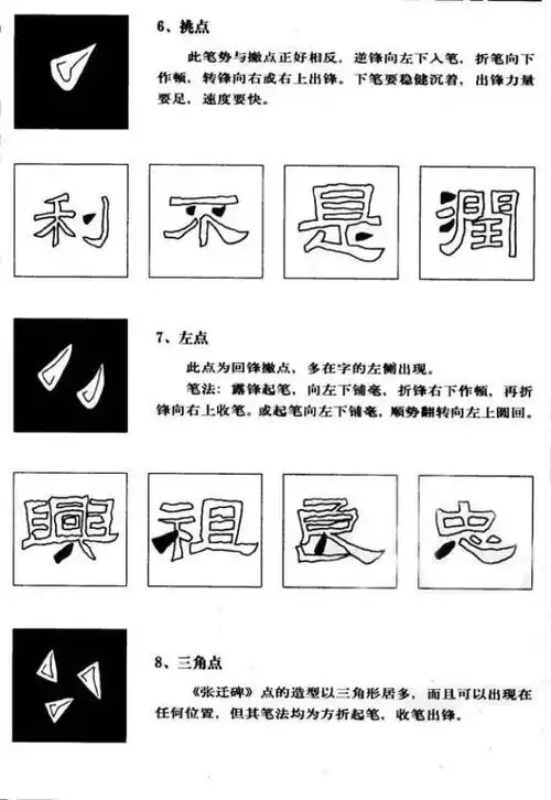 隶书入门笔画图解,笔画训练一定要重视