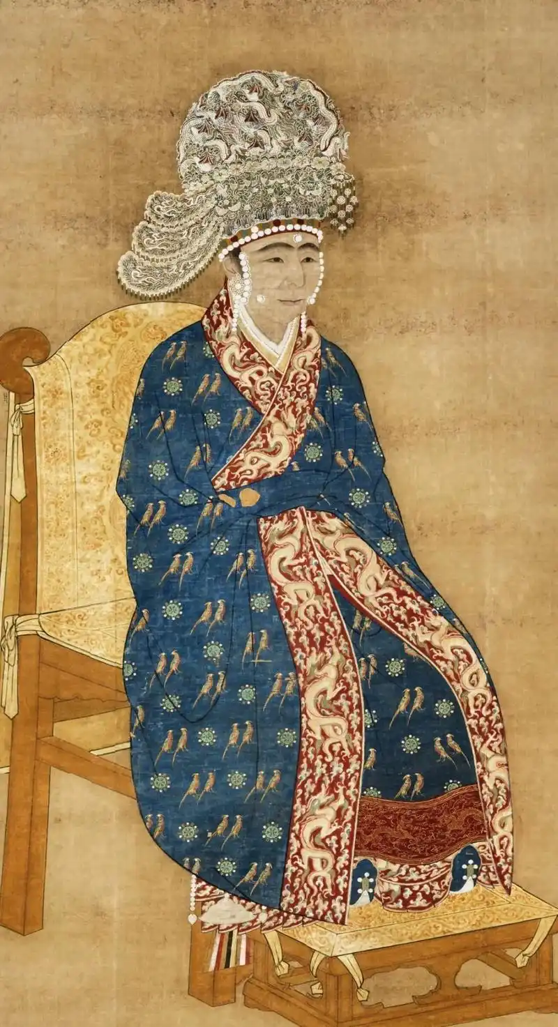 宣仁圣烈高皇后画像.宋  佚名 宣仁圣烈高皇后画像  绢本设 - 抖音