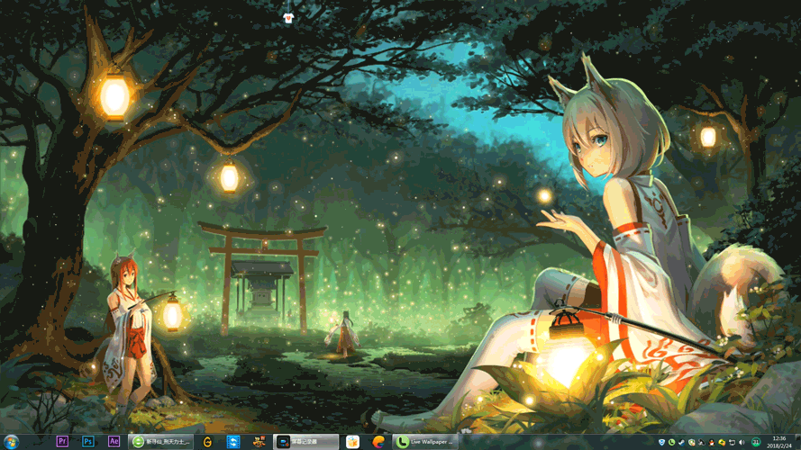 自制动态壁纸miko fox 1920x1080