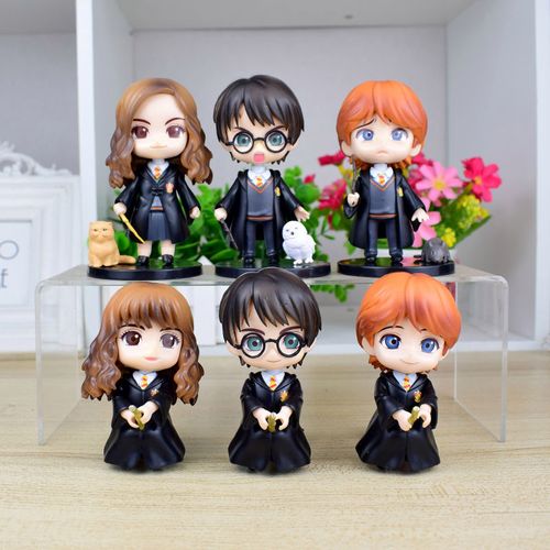 q版哈利波特 赫敏罗恩手办周边模型公仔摆件人偶玩具蛋糕装饰礼物