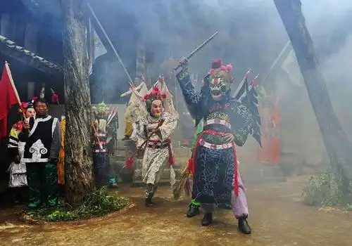 的活化石——澄江关索戏  关索戏是一种流传了几百年的地方戏曲剧种