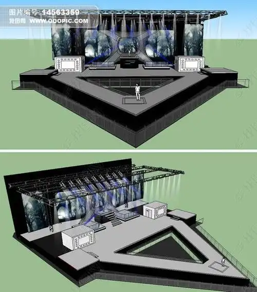 舞台设计草图,舞台设计方案平面图-图片大观-奇异网