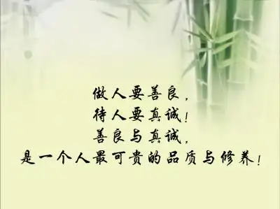 善良与真诚,是一个人最可贵的品质与修养!