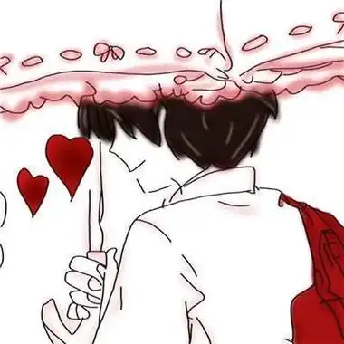 手绘情侣头像简单干净卡通