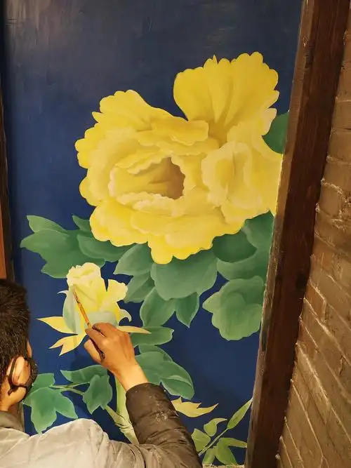 简约插画 墙体彩绘专业团队制作|纯艺术|绘画|本视墙绘 - 原创作品