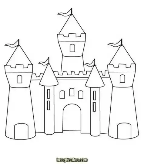童话故事城堡简笔画