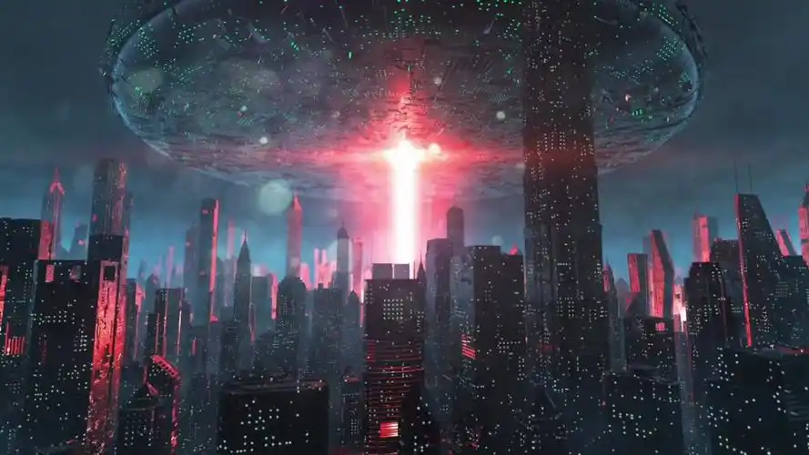 素材分享太空赛博朋克城市a2058001