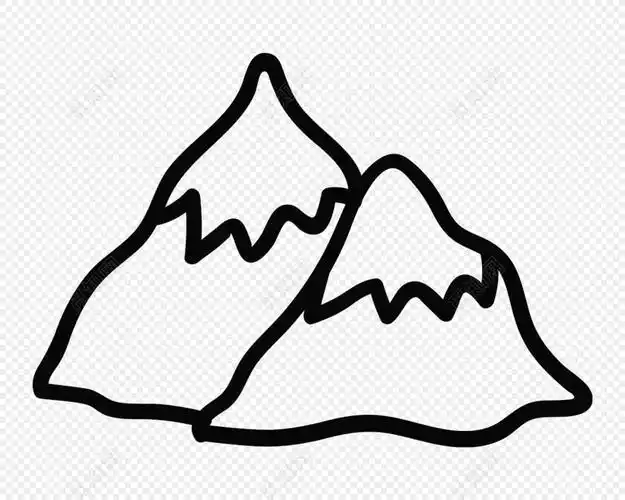 戈壁山丘简笔画