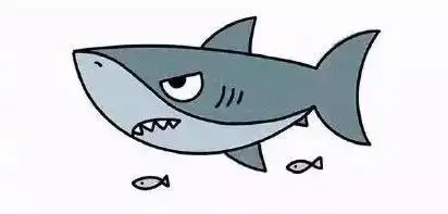 鲨鱼怎么画鲨鱼简笔画画法步骤教程