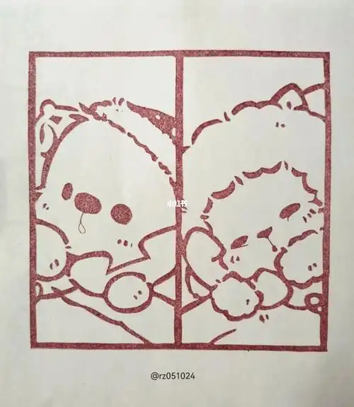 【橡皮章雕刻】 小羊小熊 长期接橡皮章定制