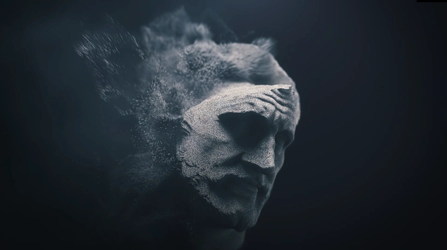 头部粒子消散特效