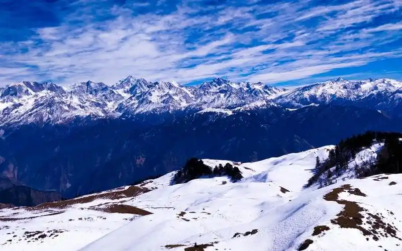 超唯美的雪山风景图片壁纸