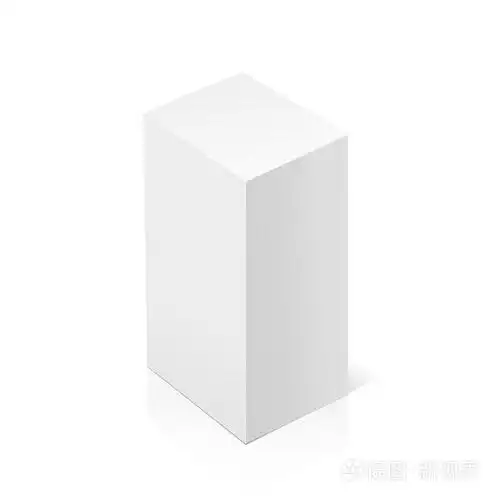 白色的现实三维矩形