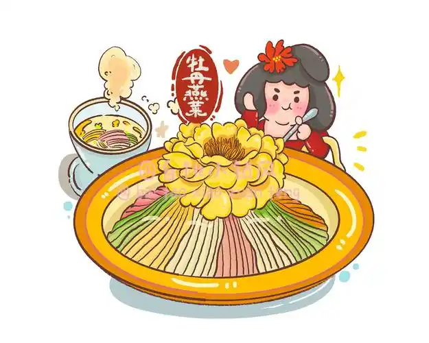 原创洛阳旅游美食元素插画 第一弹