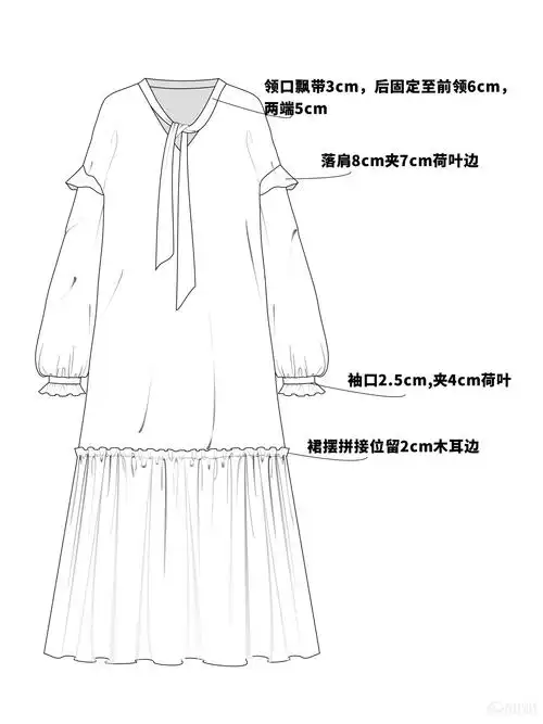 【款式图】女装连衣裙款式图分享