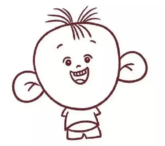 大耳朵图图简笔画,如何画简笔画大耳朵图图(大耳朵图图简笔画步骤教程