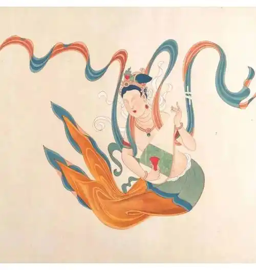 果宸分享|敦煌飞天,蕴藏在中华文化宝库中的美学_形象_壁画_张大千