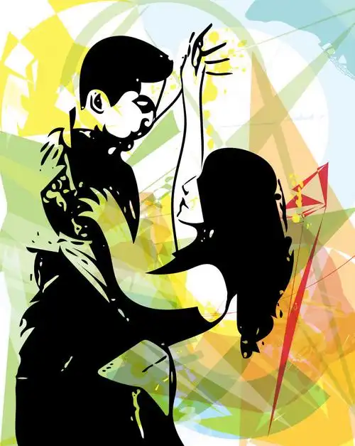 拉丁舞者-梅兰杰或萨尔萨舞伴