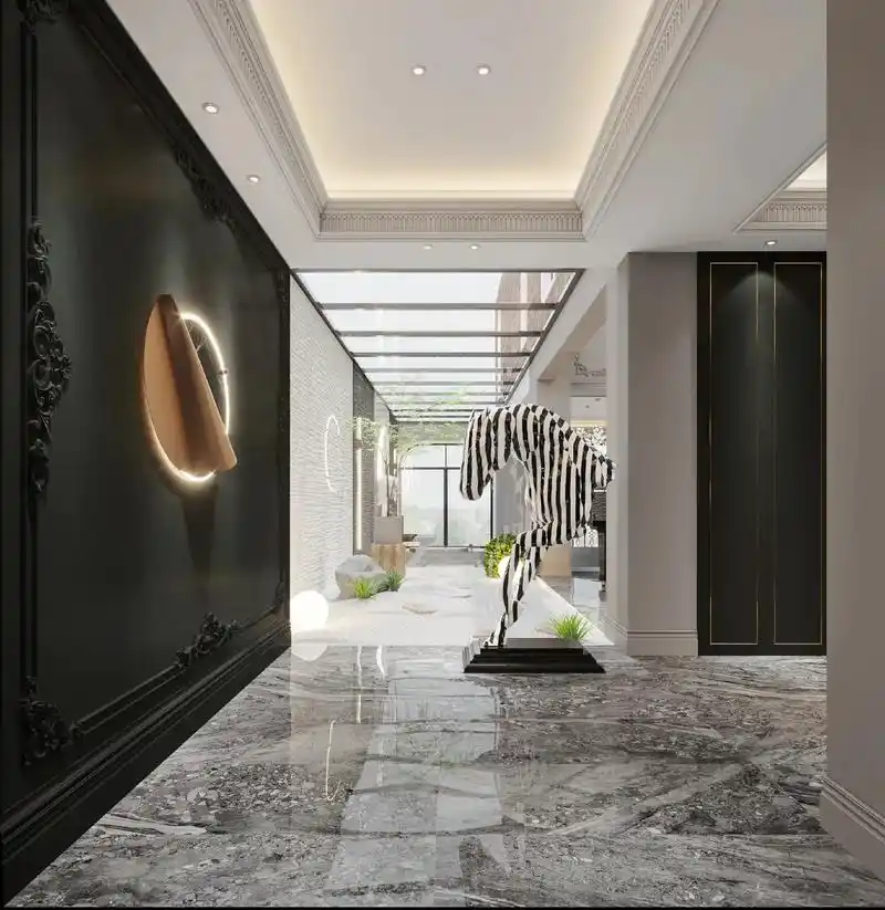 四套别墅入户门厅~#昆明别墅设计装修 #昆明别墅装修设计案例 - 抖音