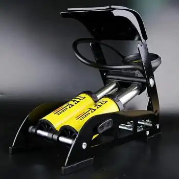 轮胎充气泵 车载双缸打气泵 车用脚踩双筒充气泵 脚踏打气筒