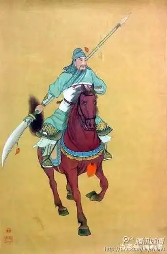 王伟宏原创国画人物千里走单骑