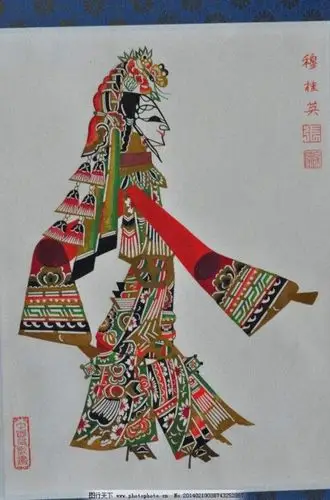 皮影人物抽象画