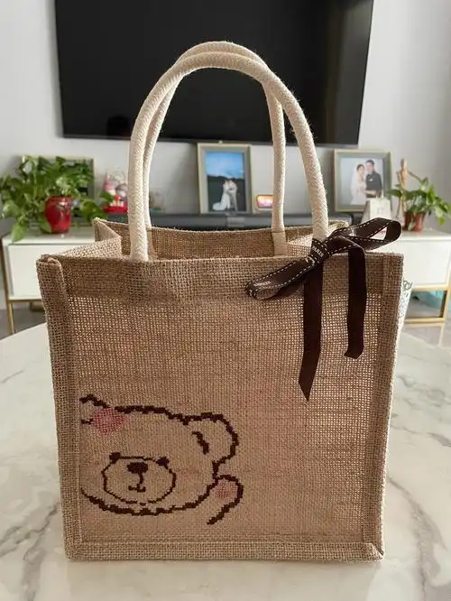 muji无印良品麻袋diy篇十字绣