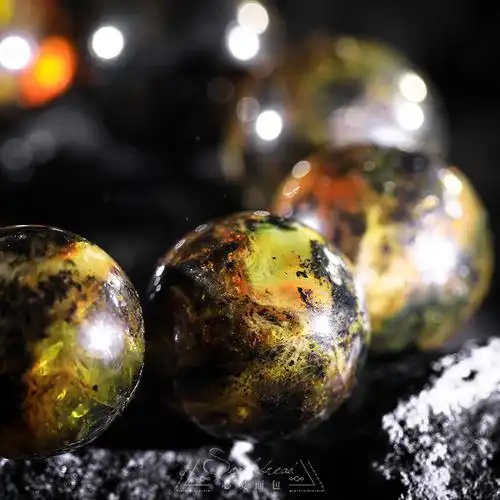 天然药珀手串老药王琥珀帝王蜜蜡佛珠108颗菩提手链