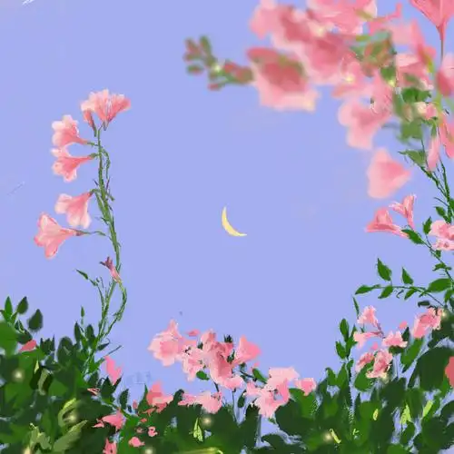 唯美意境风景油画微信背景图图片