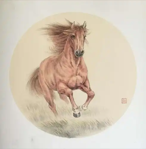 贺兰山工笔画基地,工笔画动物系列之二~马