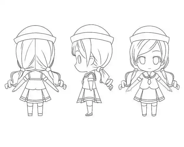 q版 漫画 三视图