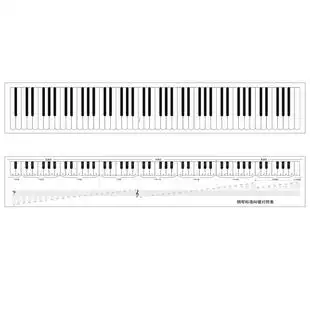 钢琴键盘练习纸质表五线谱挂图琴音对照五线谱学钢琴88键标准尺寸