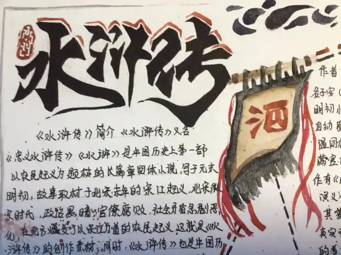 水彩  #水浒传手抄报  #初三党  开学了!