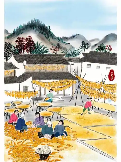 国画#写意国画  #玉米  #丰收的季节  #秋天  #procreate  #pro