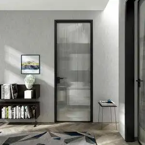 定做室内厨房钢化玻璃门 卫生间单开门 磨砂玻璃淋浴门平开门拉门