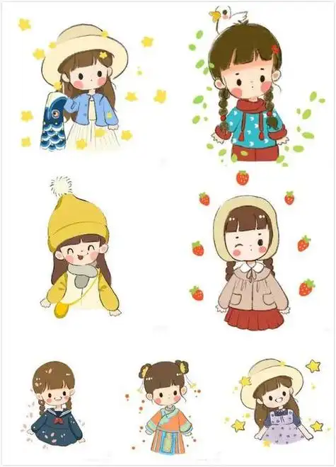 q版动漫人物简笔画女生可爱