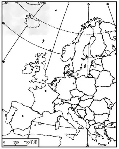 (3)芬兰空白地图欧洲地图 试题欧洲填色地图欧洲地理地图填国家地图