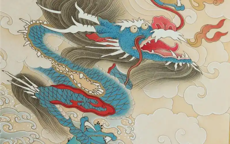 【国画】工笔祥龙戏珠