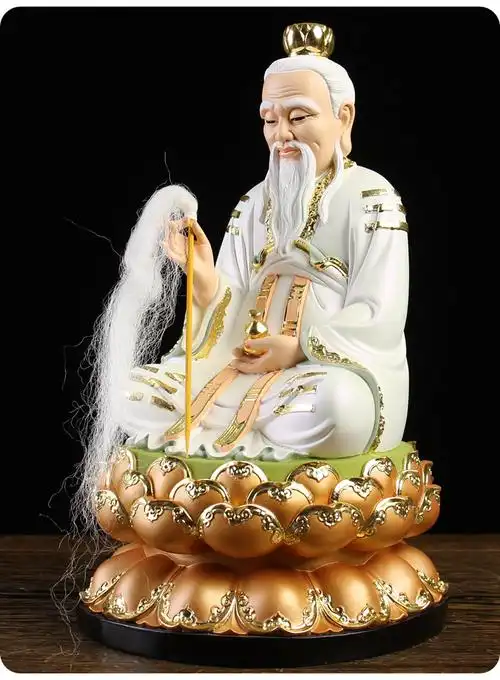 顺通礼坊神像道家祖师家用供奉太上老君白衣道德元始灵宝天尊树脂19