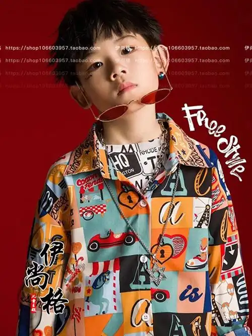 影楼大童摄影服装男童拍照儿童写真艺术照潮童儿童演出服