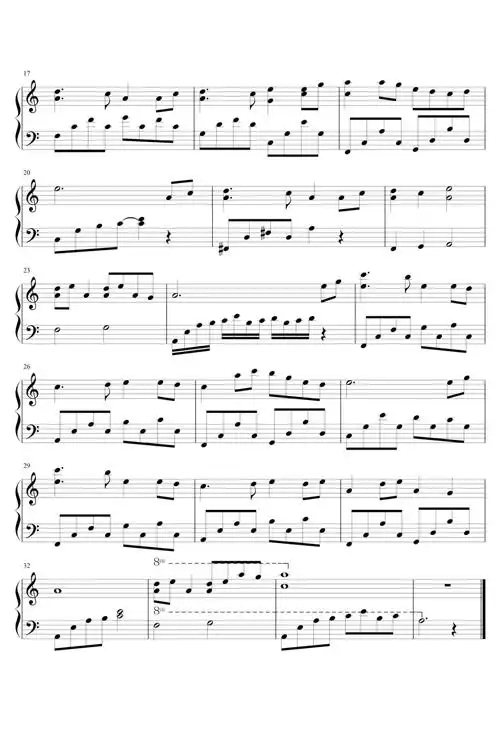 《大鱼》带指法简单教学版钢琴谱_柏通乐器