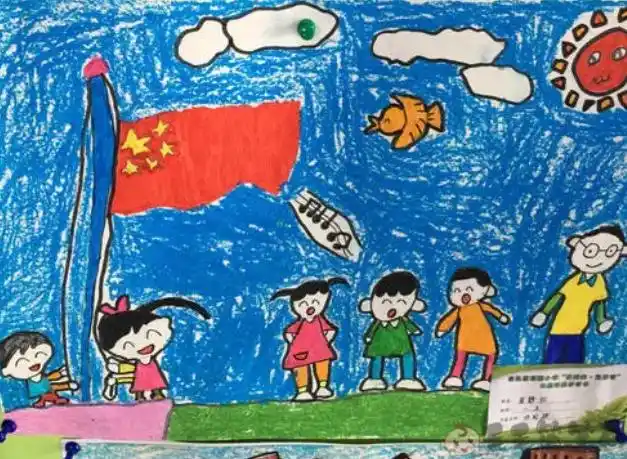 儿童画升国旗简单好看 - 毛毛简笔画