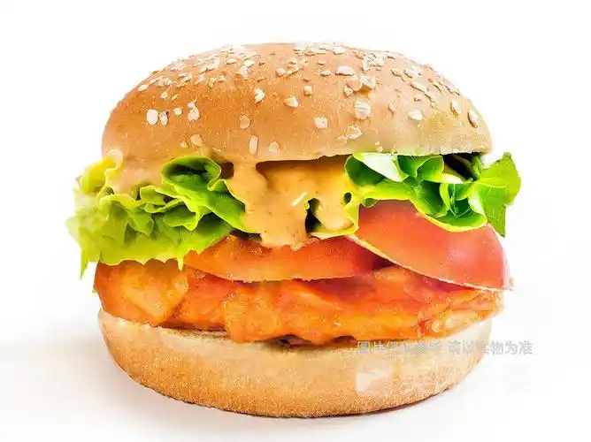 新奥尔良烤鸡腿堡图片