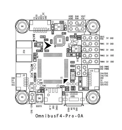 betaflight f4 omnibus f4 pro v3 飞控内置osd bec穿越机四轴fpv