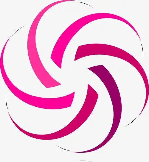 红色旋转图案素材