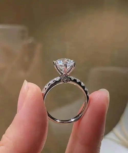 二克拉莫桑钻六爪钻戒67大又闪美到爆