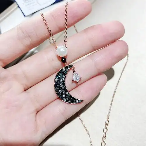 施华洛世奇swarovski项链官方正品月亮星星型李知恩iu同款送女友生日